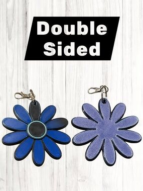 Custom Designed 3d 4” Large Daisy Keychain/Bag Charm